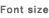 Font size