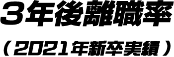 ３年後離職率（2021年新卒実績）